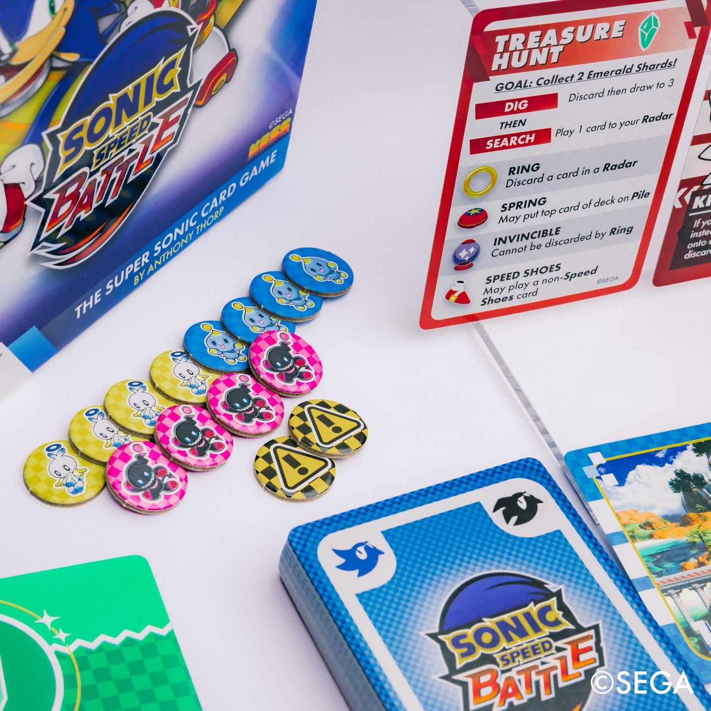 Sonic Speed Battle - The Super Sonic Card Game, 1 Deck-3 Games, 2-4 Players