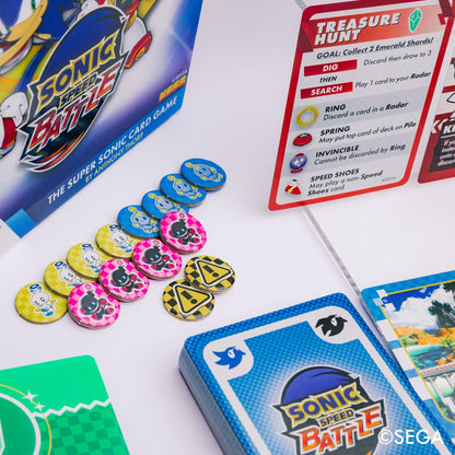 Sonic Speed Battle - The Super Sonic Card Game, 1 Deck-3 Games, 2-4 Players