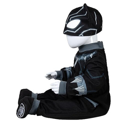 Marvel Infant Black Panther Costume for Boys, Official Black Panther Jumpsuit Costume 0-6 monyhs