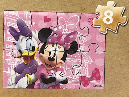 Spin Master Minnie Mouse 5 Jigsaw Puzzles with Wood Storage Box