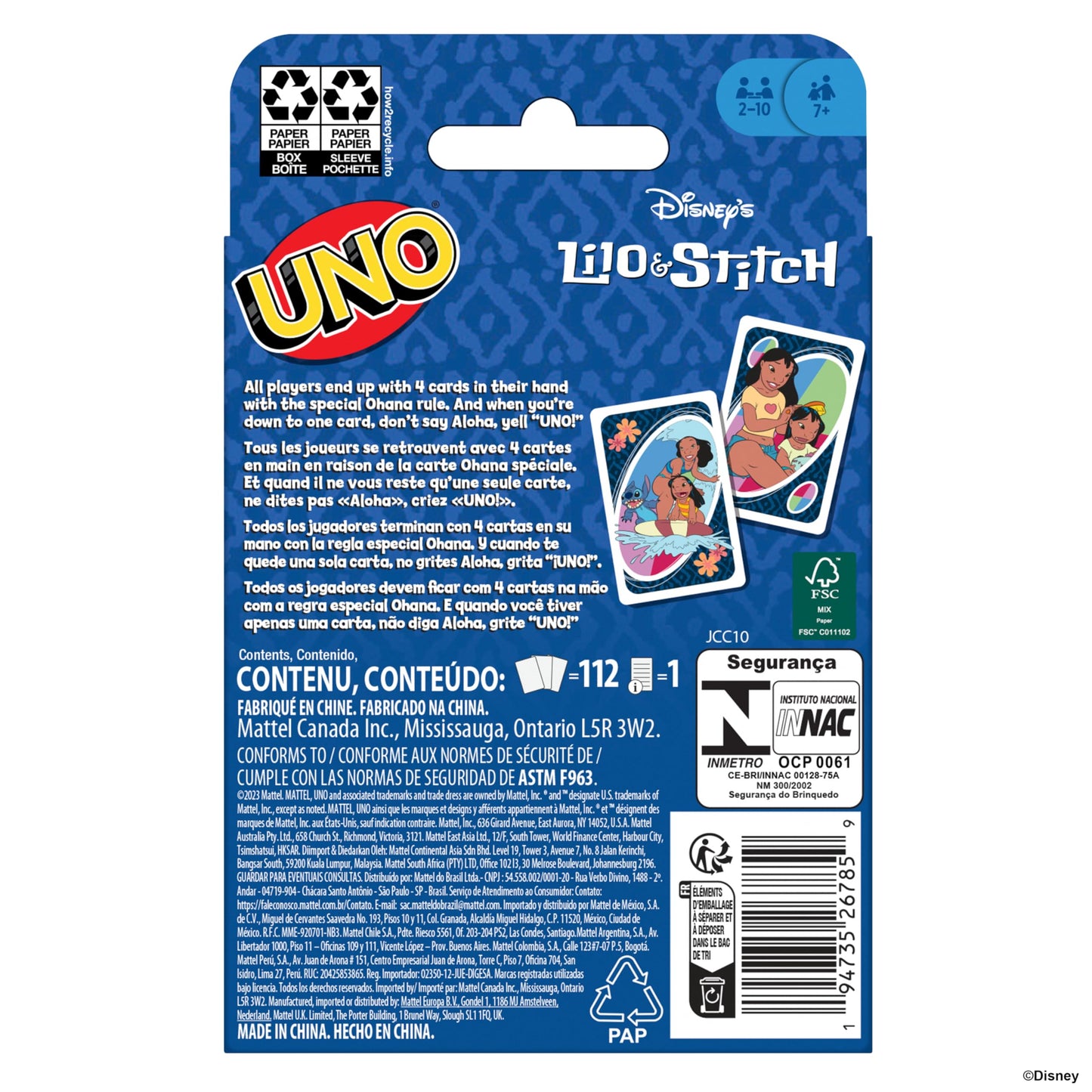 UNO Disney’s Lilo and Stitch Card Game for Kids & Family Night