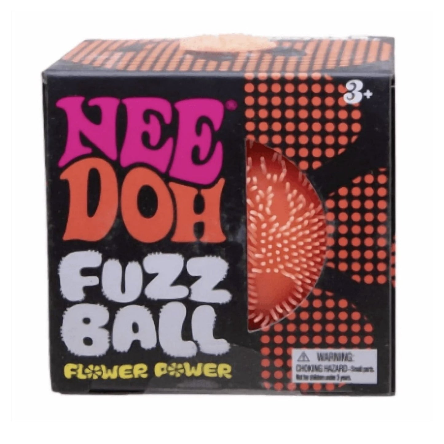 Schylling NeeDoh Fuzz Ball Flower Power Squishy Fidget, 1 Random Color