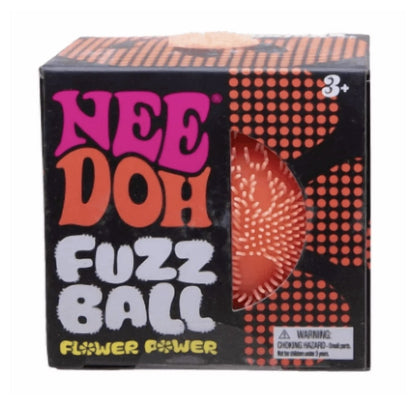 Schylling NeeDoh Fuzz Ball Flower Power Squishy Fidget, 1 Random Color