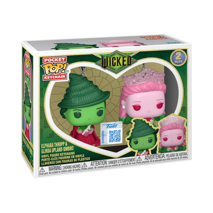 Funko Pop! Keychain: Wicked 2-Pack Glinda & Elphaba - Ombre Novelty Keyring