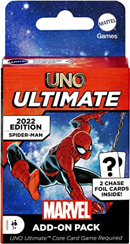 UNO Ultimate Marvel Card Game Add-On Pack with Spider-Man Character