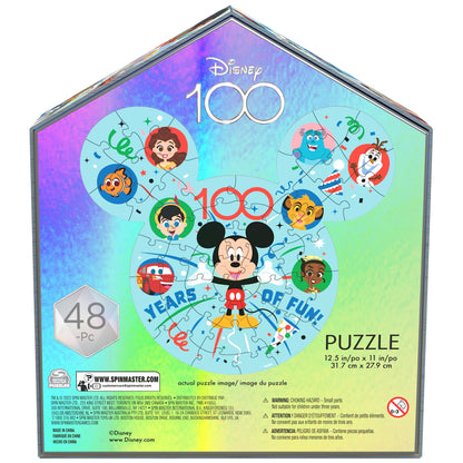 Disney 100th Anniversary 48-Piece Puzzle, 100 Years of Fun Mickey Ears Disney Puzzle