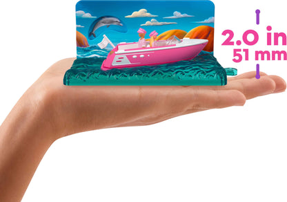 BarbieLand Toy Vehicle Playset with 1.5-inch Dolls and Boat Inspired by Barbie The Movie