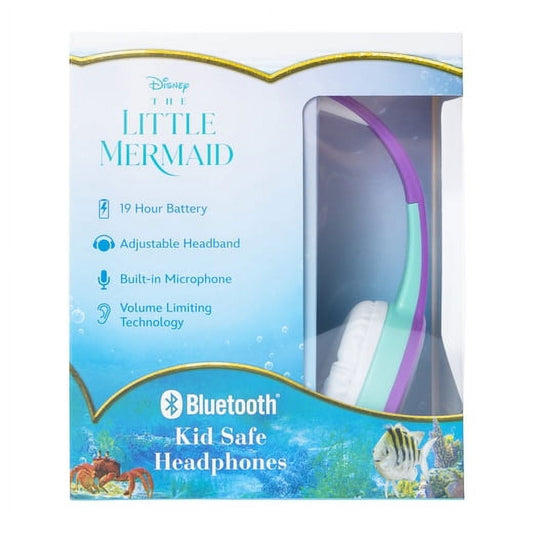 Disney The Little Mermaid Theatrical Release Kid-Safe Bluetooth Headphones With Mic