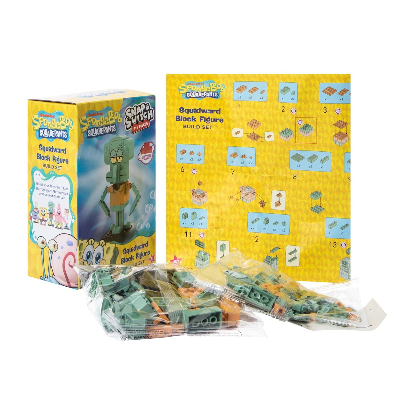 Well Played Toys SpongeBob SquarePants Snap & Switch Squidward Build Set