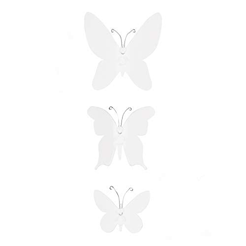 Umbra Mariposa Molded Butterfly Wall Décor, Set of 9, White