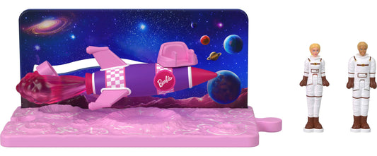 BarbieLand Toy Vehicle Playset with 1.5-inch Dolls and Rocket Inspired by Barbie The Movie
