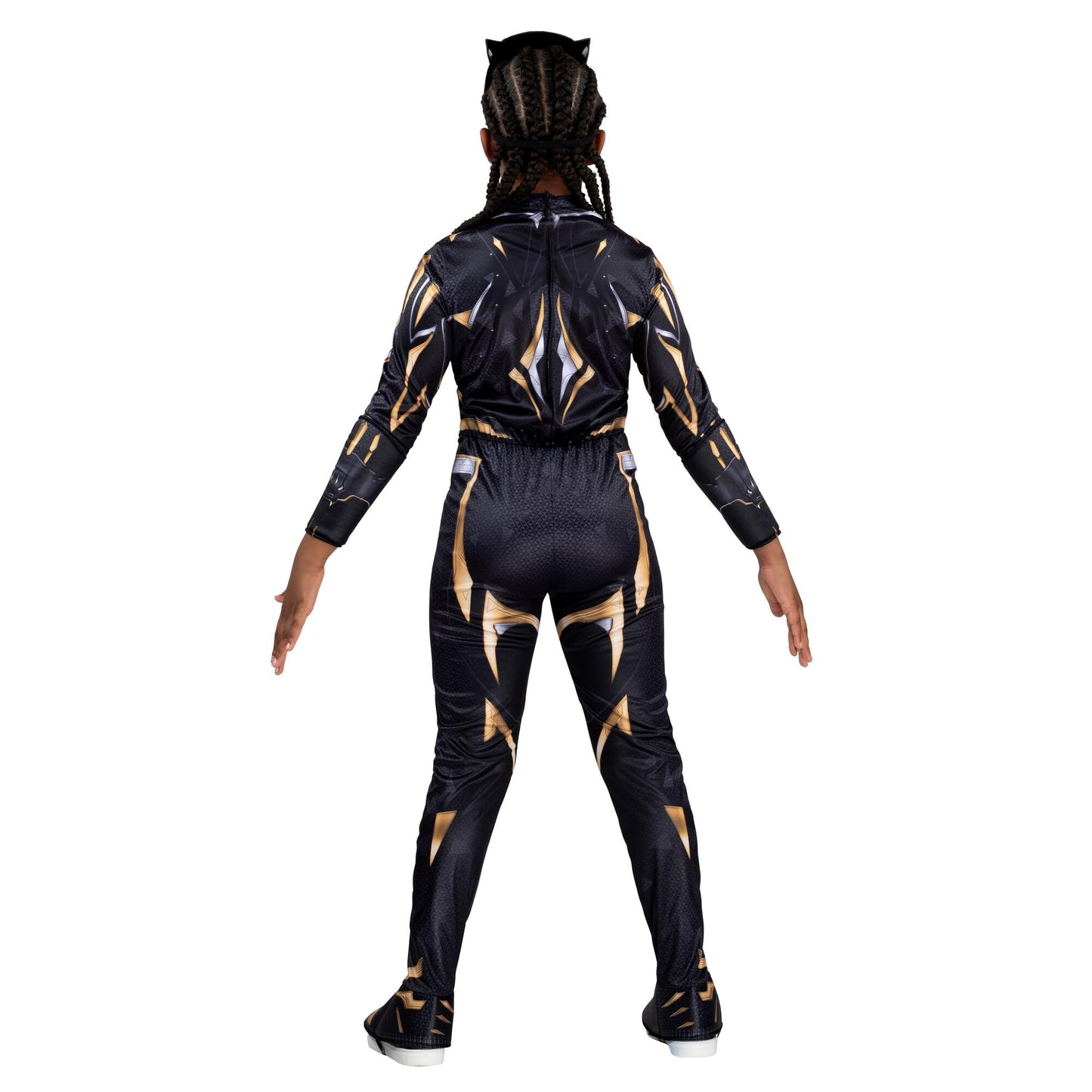 Marvel Black Panther Official Youth Halloween Costume - Premium Quality Padded Jumpsuit with Plastic Mask (L)