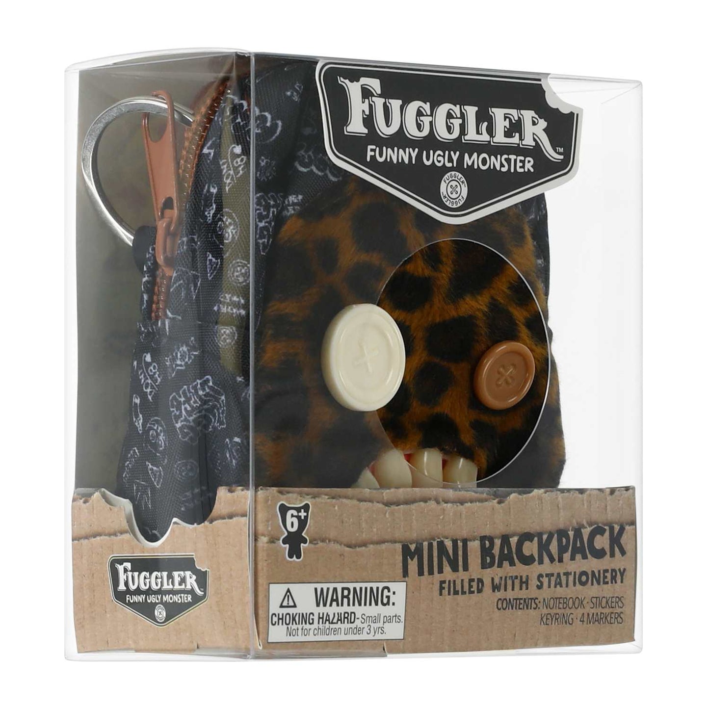 Fuggler Cheetah Mini Backpack [Notebook, Stickers, Keyring & Markers]