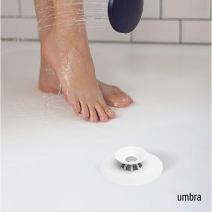 Umbra Flex Drain Stop/Hair Catcher, White