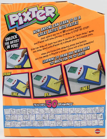 Pixter Electronic Interactive Drawing Coach Tablet Handheld Learning Game