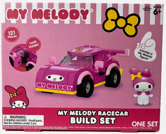 Hello Kitty My Melody Racecar Build Set & Figure - 121 pieces