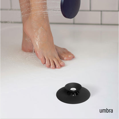 Umbra Flex Drain Stop Hair Catcher, Black