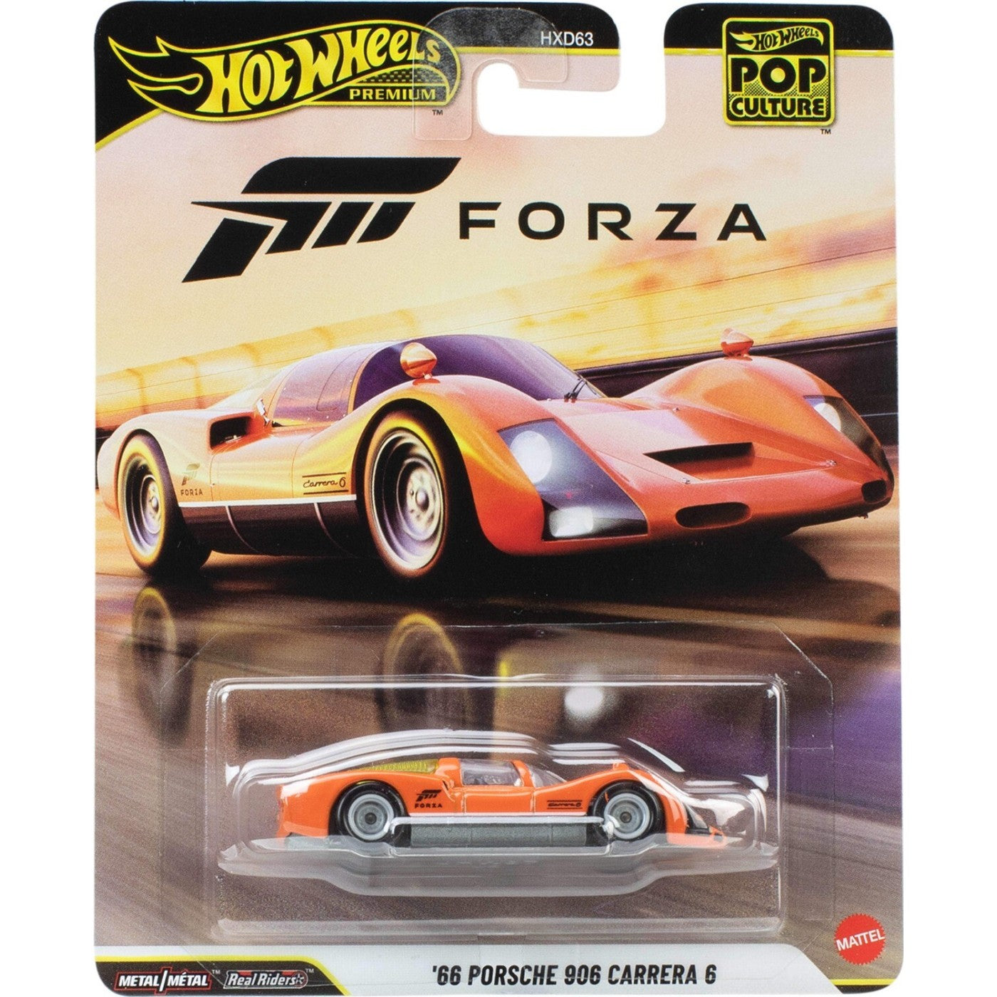 Hot Wheels Premium Pop Culture Forza '66 Porsche 906 Carrera 6 Collectible Die-Cast Metal Vehicle