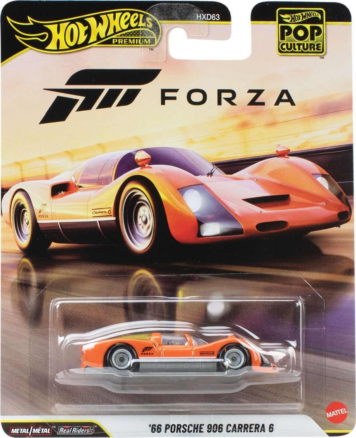 Hot Wheels Premium Pop Culture Forza '66 Porsche 906 Carrera 6 Collectible Die-Cast Metal Vehicle