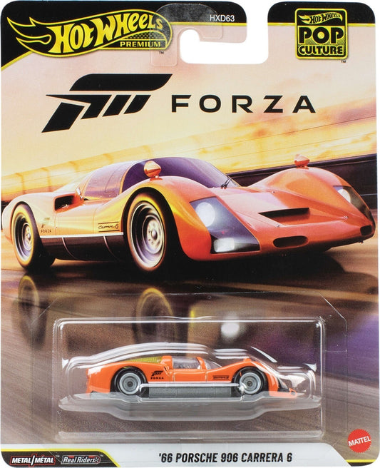 Hot Wheels Premium Pop Culture Forza '66 Porsche 906 Carrera 6 Collectible Die-Cast Metal Vehicle
