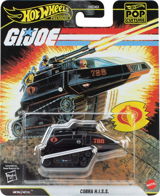 Hot Wheels Cobra H.I.S.S. G.I. Joe Pop Culture Premium Series 1:64 Scale Collectible Die Cast Model Vehicle
