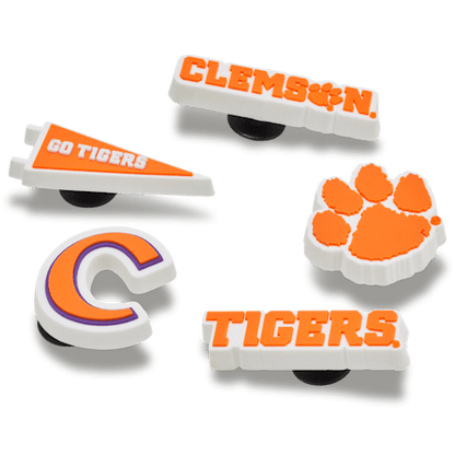 Crocs Jibbitz Collegiate Clemson University 5-Pack Shoe Charms | Jibbitz for Crocs