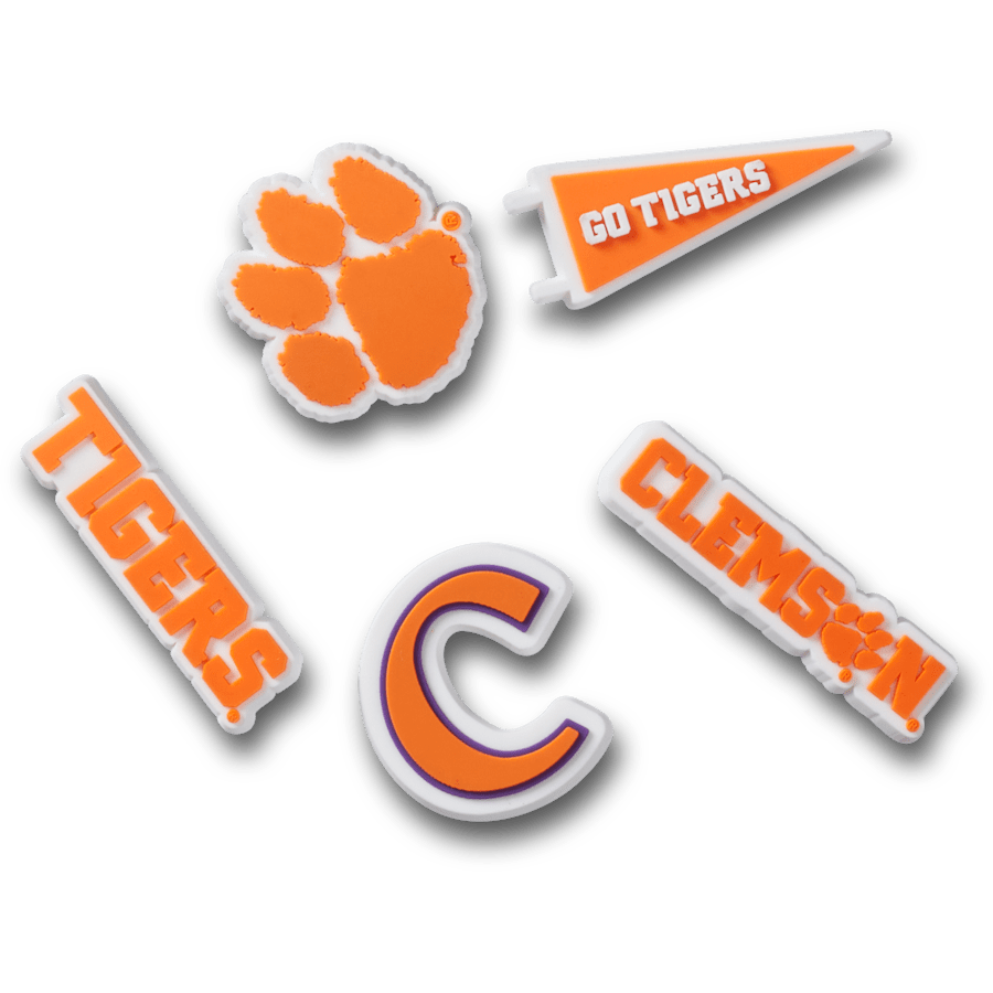 Crocs Jibbitz Collegiate Clemson University 5-Pack Shoe Charms | Jibbitz for Crocs