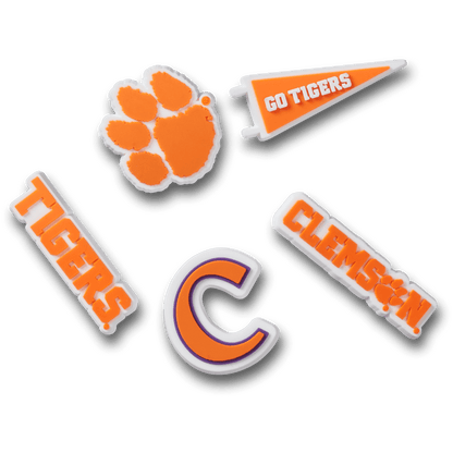 Crocs Jibbitz Collegiate Clemson University 5-Pack Shoe Charms | Jibbitz for Crocs