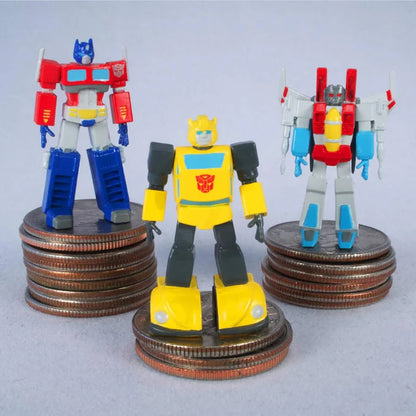 World's Smallest Transformers Bundle Set of 3 Mini Figures - Optimus Prime - Bumblebee - Starscream