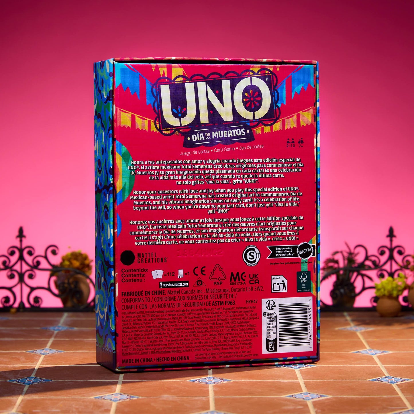 Mattel Games UNO Canvas Día de Muertos Card Game