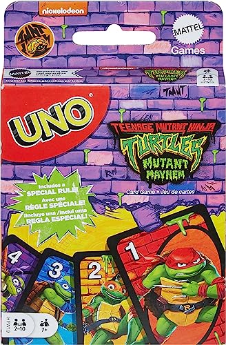 Mattel Games UNO Teenage Mutant Ninja Turtles Mutant Mayhem Card Game