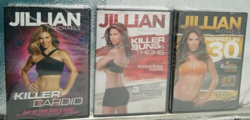 Jillian Michaels Bundle: Killer Cardio, Ripped in 30, Killer Buns & Thighs DVD