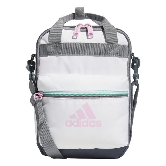 adidas Squad Insulated Lunch Bag, White/Orchid Fusion Purple