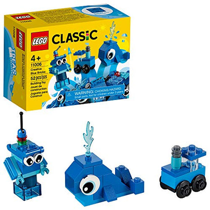 LEGO Classic Creative Blue Bricks 11006 Kids’ Building Toy Starter Set (52 Pieces)