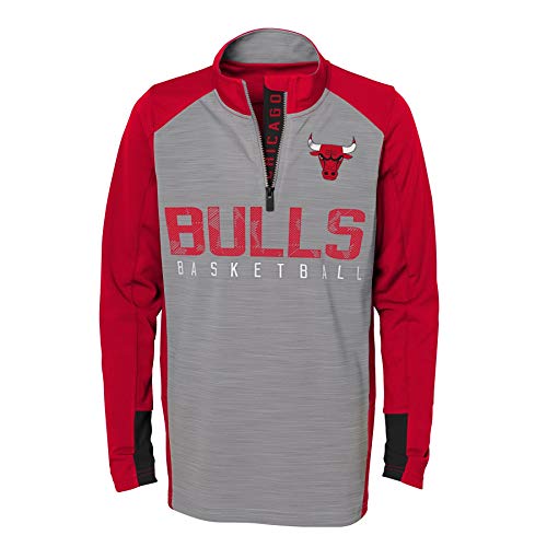 NBA Kids & Youth Boys Chicago Bulls | Medium(5-6) 1/4 Zip Long Sleeve Top