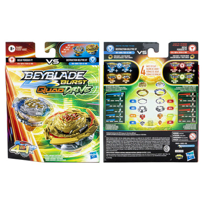 Beyblade Burst QuadDrive Destruction Belfyre B7 and Decay Perseus P7 Spinning Top Dual Pack