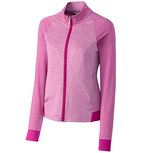 Cutter & Buck Women's Moisture Wicking, UPF 50+, Small, Long-Sleeve Lena Full Zip Jacket, Flora