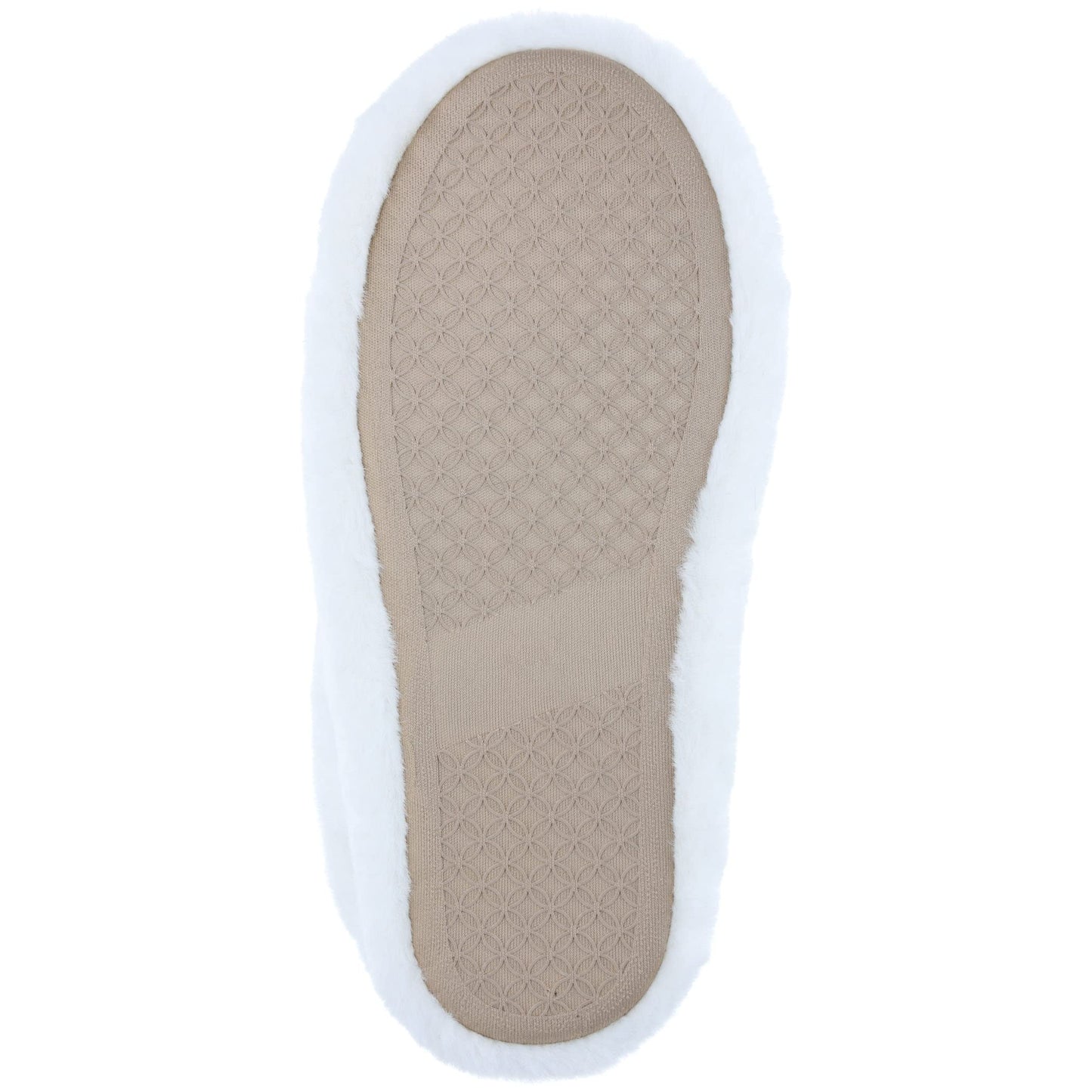 Joe Boxer Mr. Winky Women's Plush Slipper, Ivory, Women's 7-8