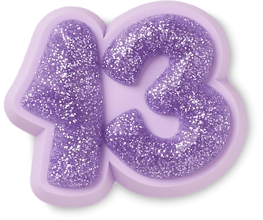 Crocs Jibbitz Sparkly Number 13 Shoe Charm | Jibbitz for Crocs