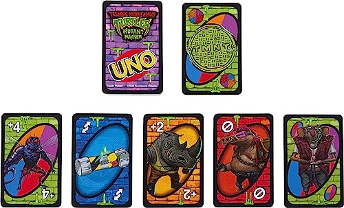 Mattel Games UNO Teenage Mutant Ninja Turtles Mutant Mayhem Card Game