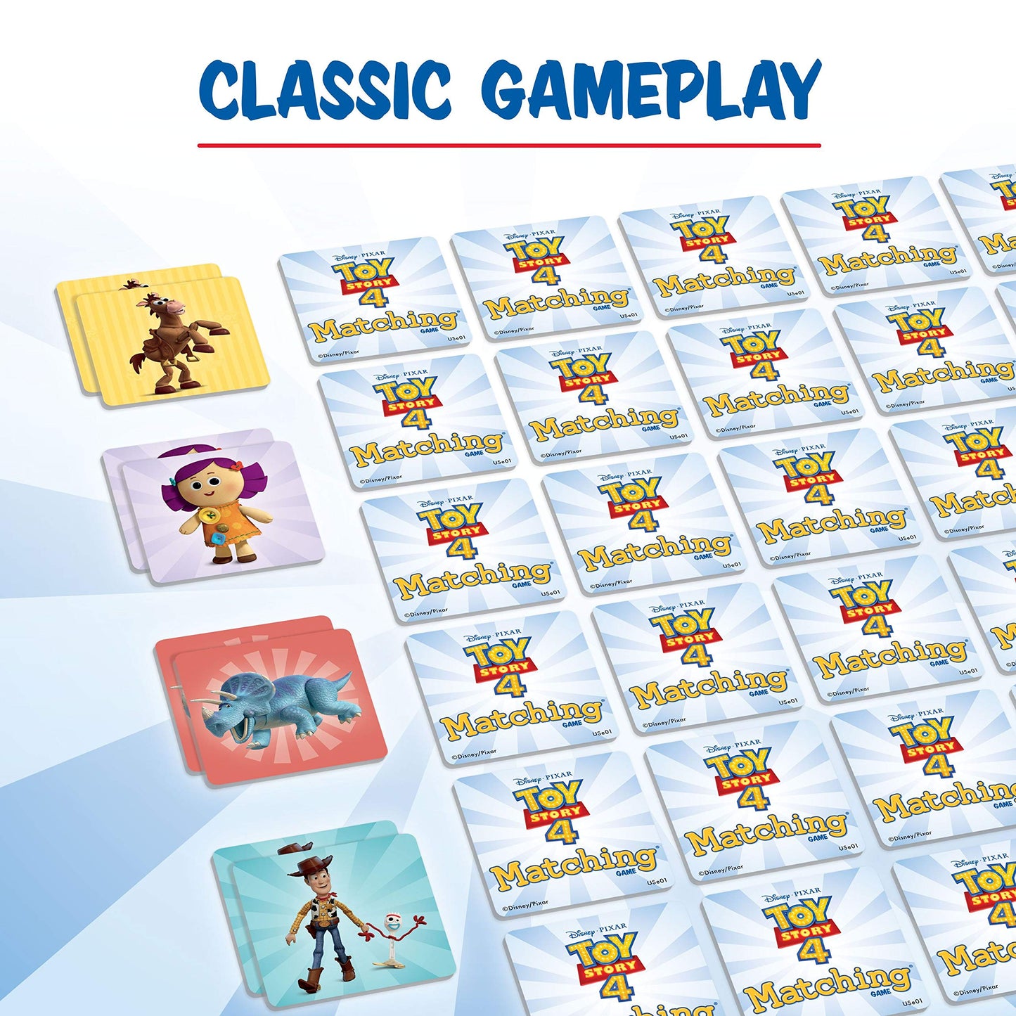 Toy Story 4 Memory Matching Game - 72 Memory Cards