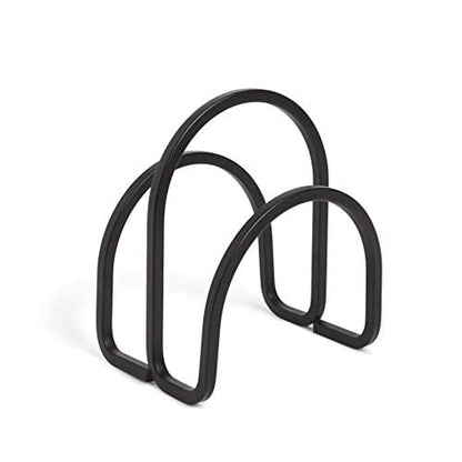 Kitchen Umbra Squire Holder for Kitchen, Works With Square and Rectangular Napkins for Dinner, Luncheon or Cocktail, Black 028295543194